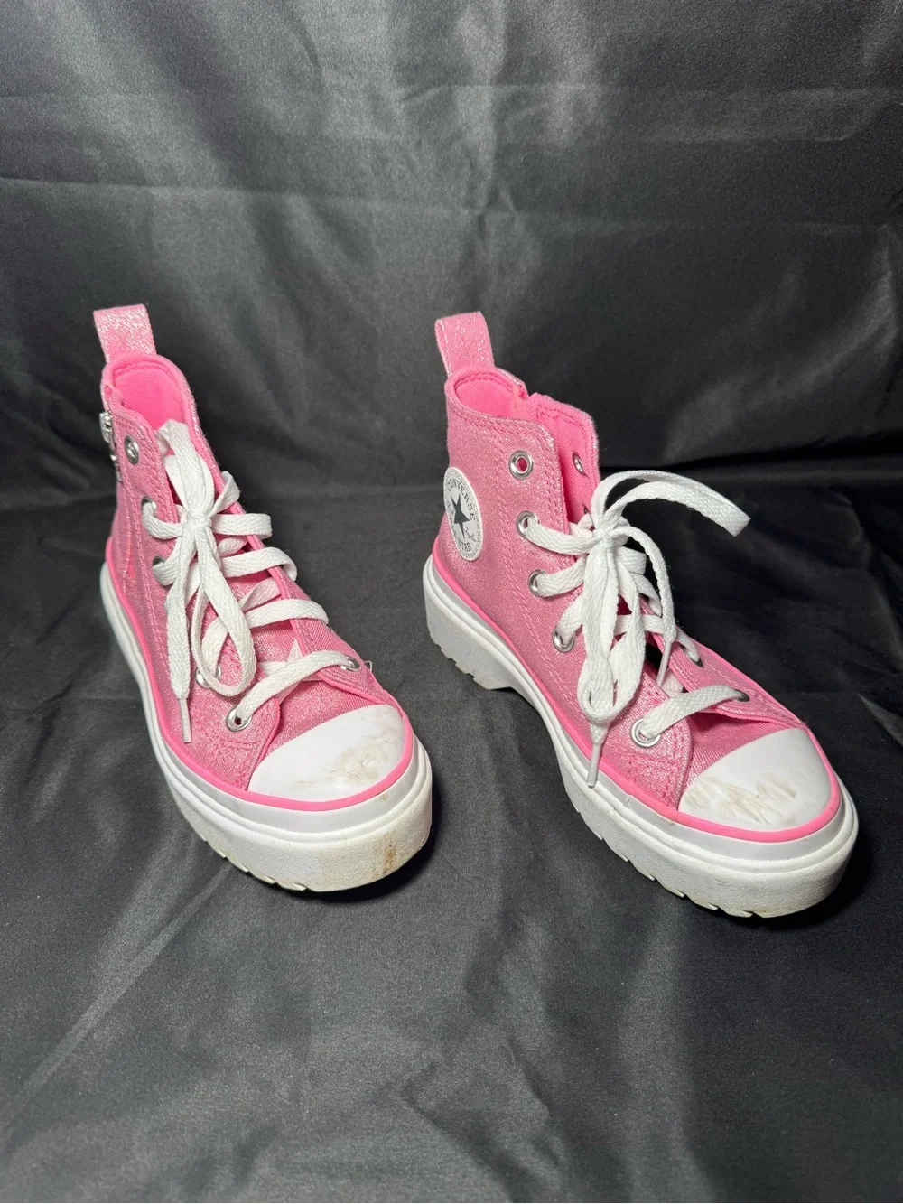 Chuck Taylor All Star Lugged Lift Platform Prism Glitter ✨ High Top Shoe